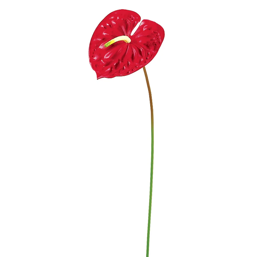 24" Silk Anthurium Flower Spray -Red (Pack of 12)