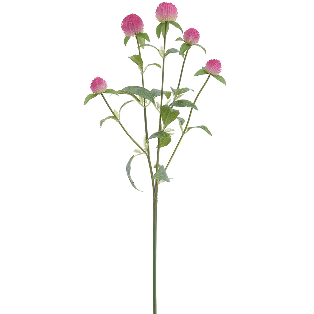 25.5" Globe Thistle Silk Flower Stem -Purple (Pack of 12)