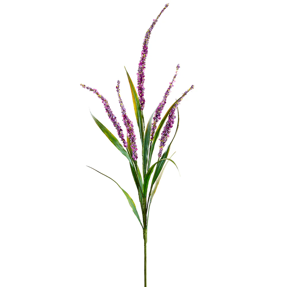 25" Artificial Foxtail Flower Stem -Purple (Pack of 12)