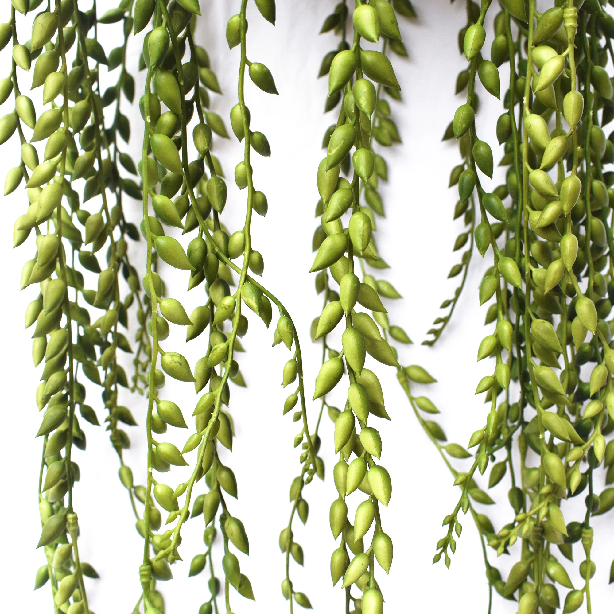 25" Outdoor UV-Proof Artificial String Of Pearls Succulent Plant w/Hanging Basket -Green - Image 3