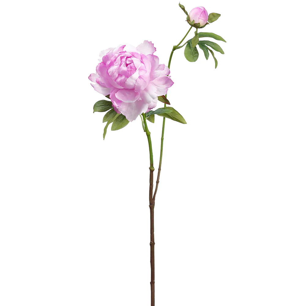 25" Peony Silk Flower Stem -Violet (Pack of 12)