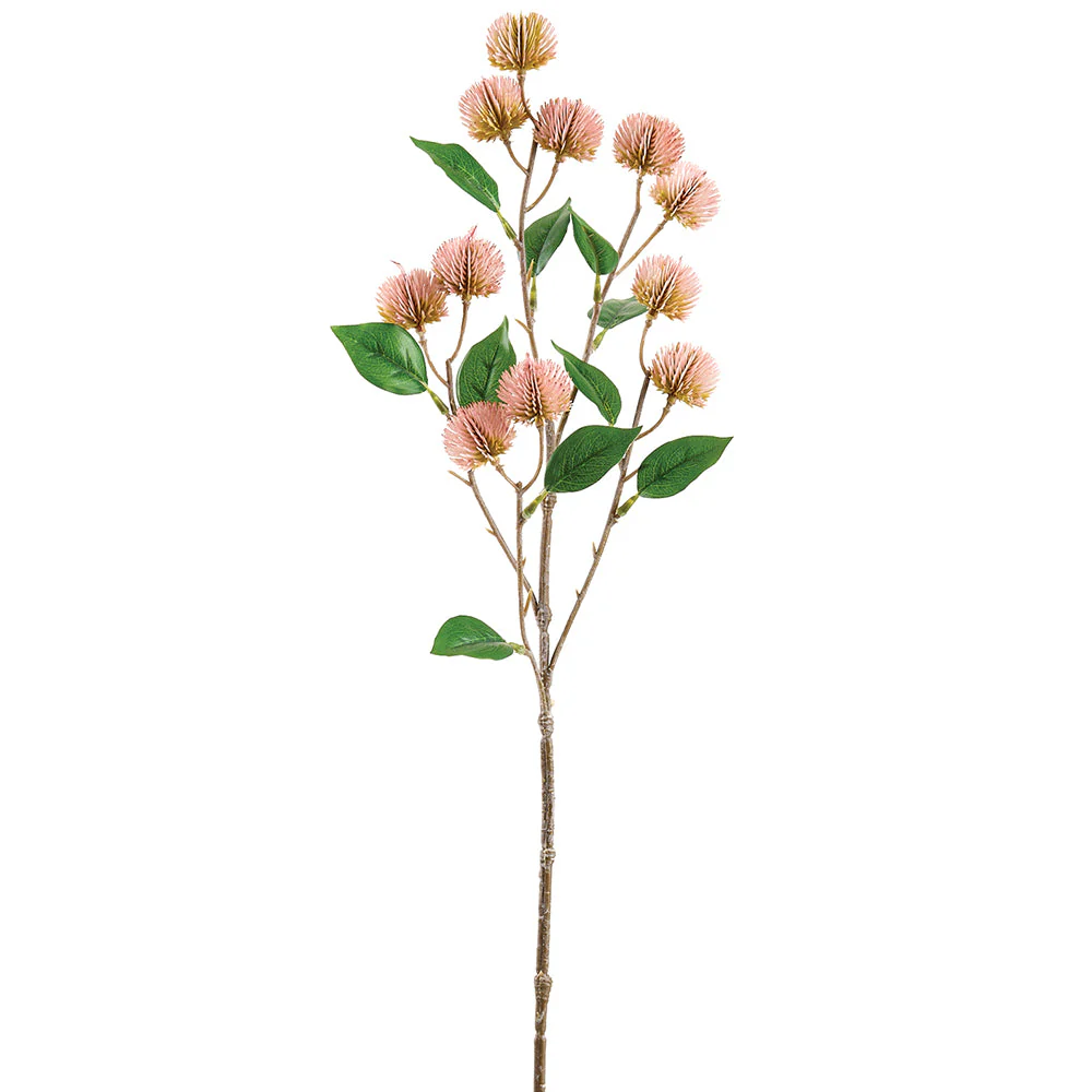 25" Thistle Artificial Flower Stem -Pink (Pack of 12)