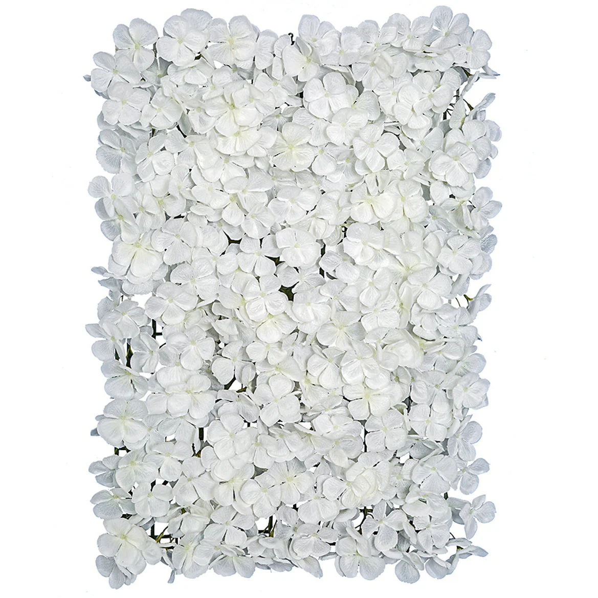 25"x17.5" Silk Flowering Hydrangea Mat -Cream (Pack of 4)