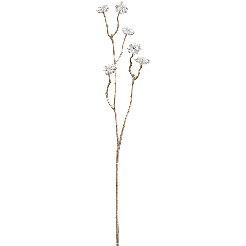 26" Diamond Artificial Flower Stem -Clear (Pack of 12)