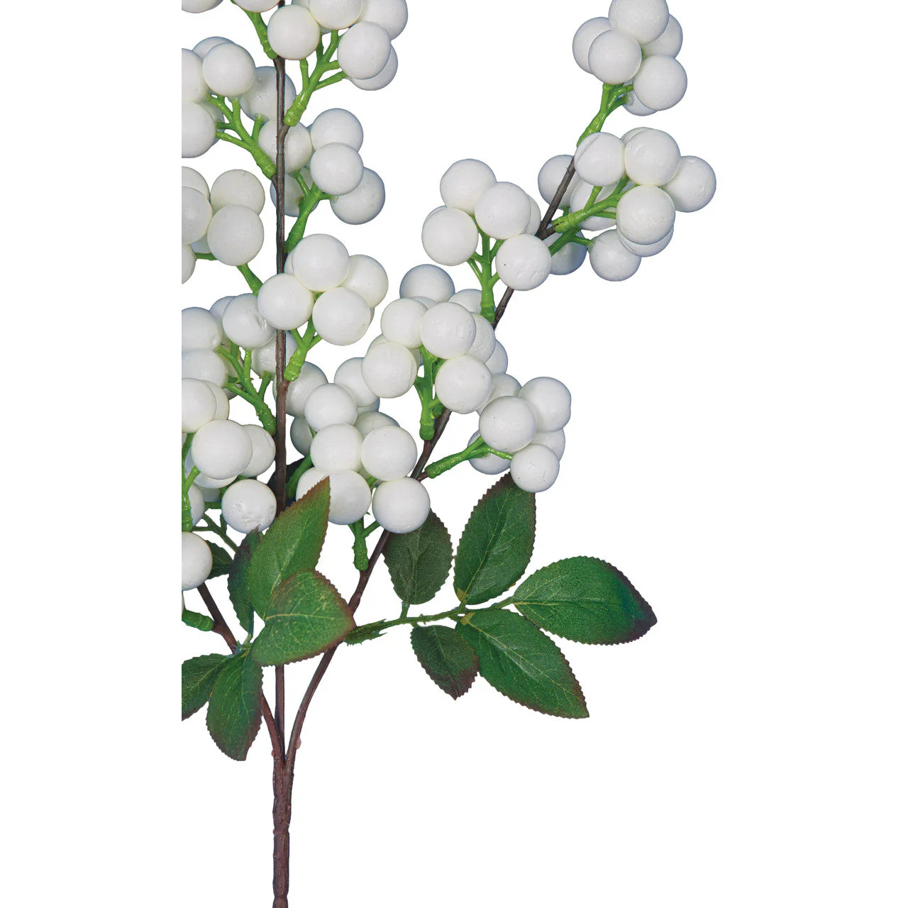 26" Foam Artificial Berry Stem -White (Pack of 12) - Image 2