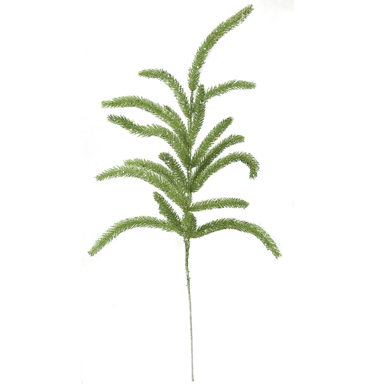 26" Glittered Artificial Tudor Pine Stem -Light Green (Pack of 24)