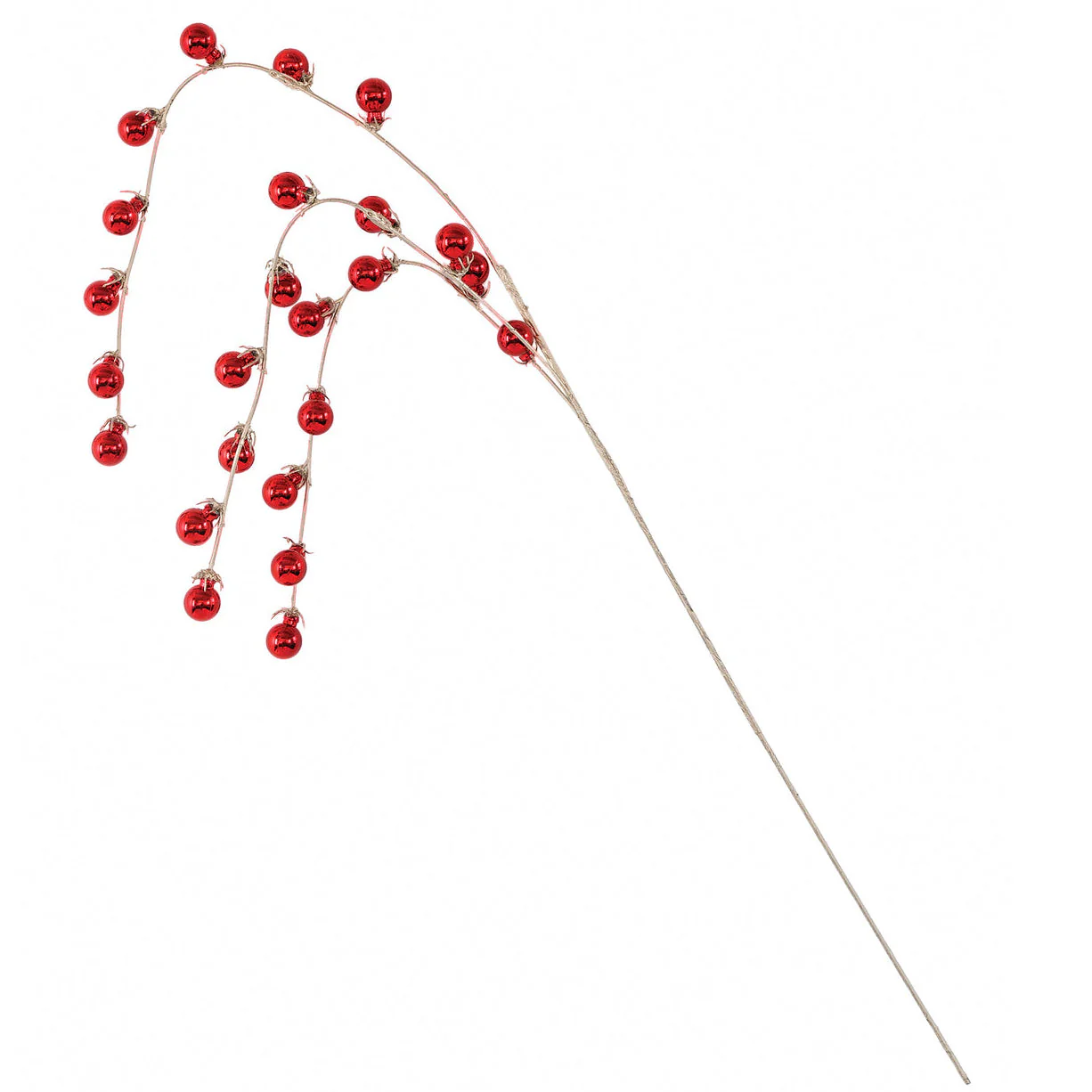 26" Hanging Ball Branch Stem -Red (Pack of 12)