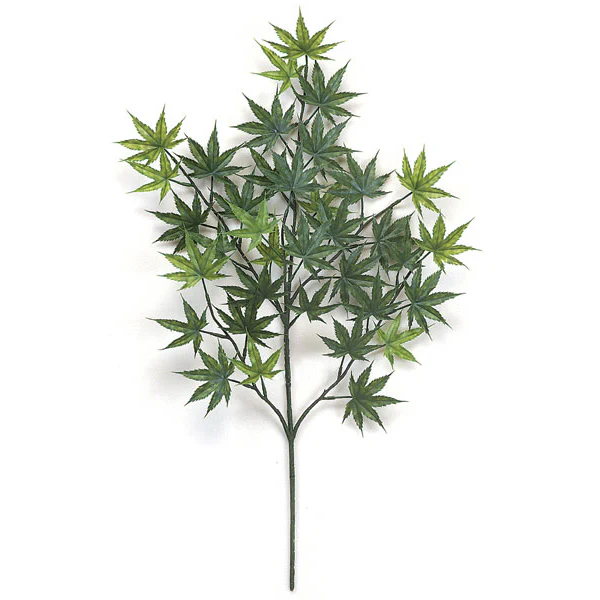 26" Outdoor UV-Proof Artificial Japanese Maple Branch Stem -Green (Pack of 24)