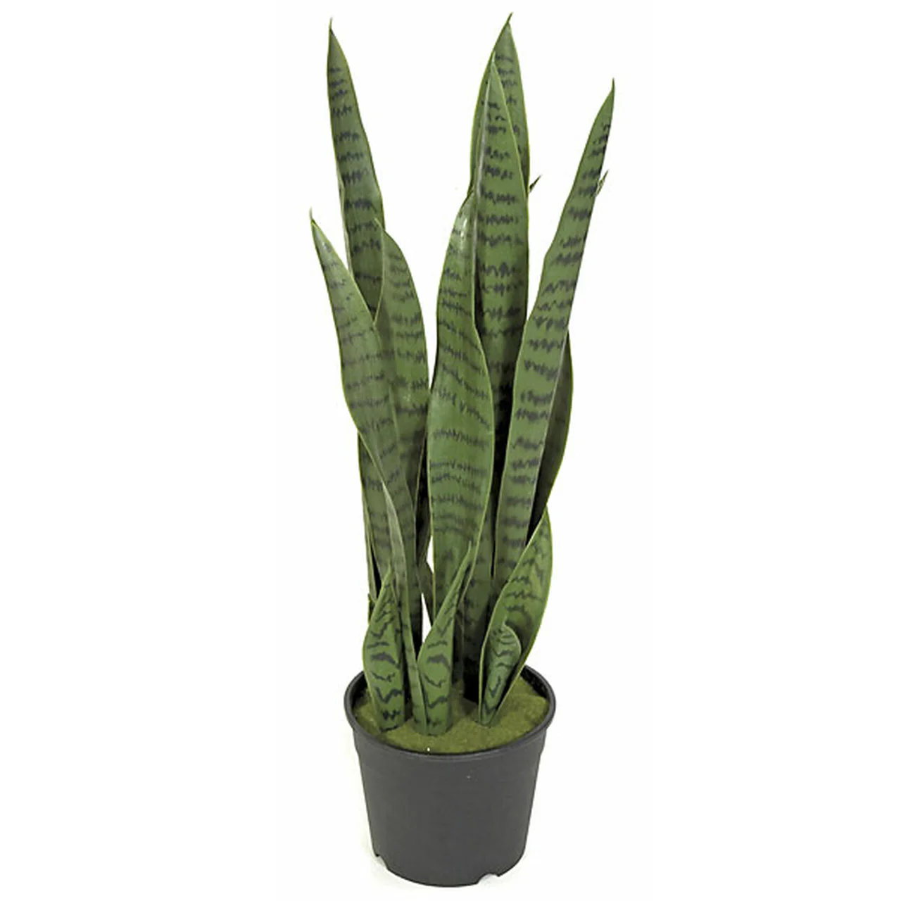 26" Outdoor UV-Resistant Artificial Sansevieria Snake Plant w/Pot -Green (Pack of 2)