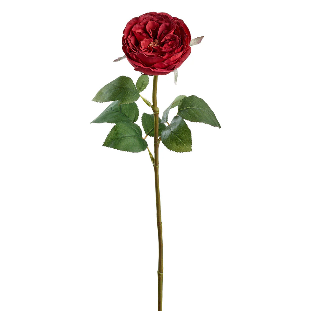 26" Rose Silk Flower Stem -Red (Pack of 12)