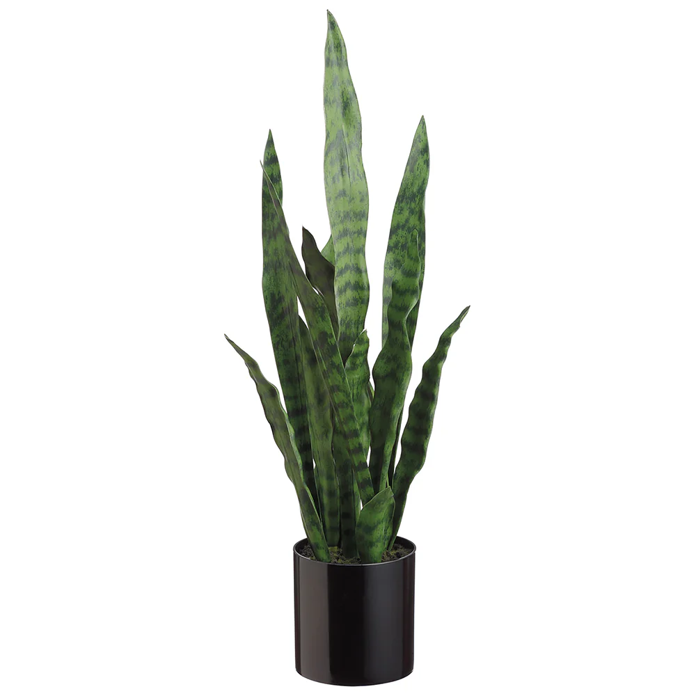 26" Sansevieria Snake Artificial Plant w/Pot -2 Tone Green (Pack of 4)