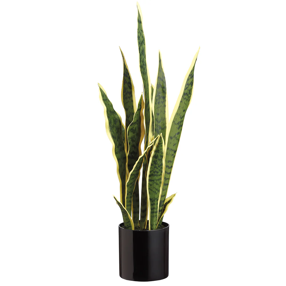 26" Sansevieria Snake Artificial Plant w/Pot -Variegated (Pack of 4)
