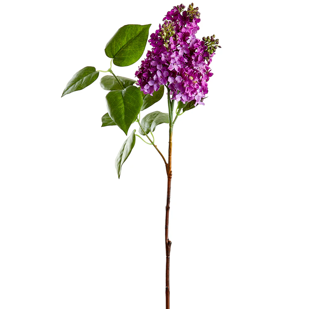 26" Silk Lilac Flower Stem -Violet (Pack of 6)