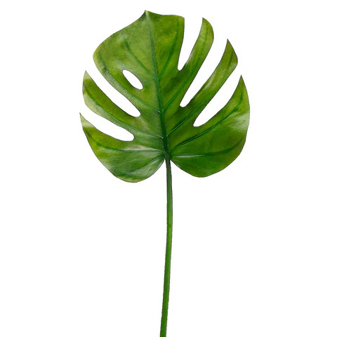 26" Silk Split Philodendron Monstera Leaf Stem -Green (Pack of 12)