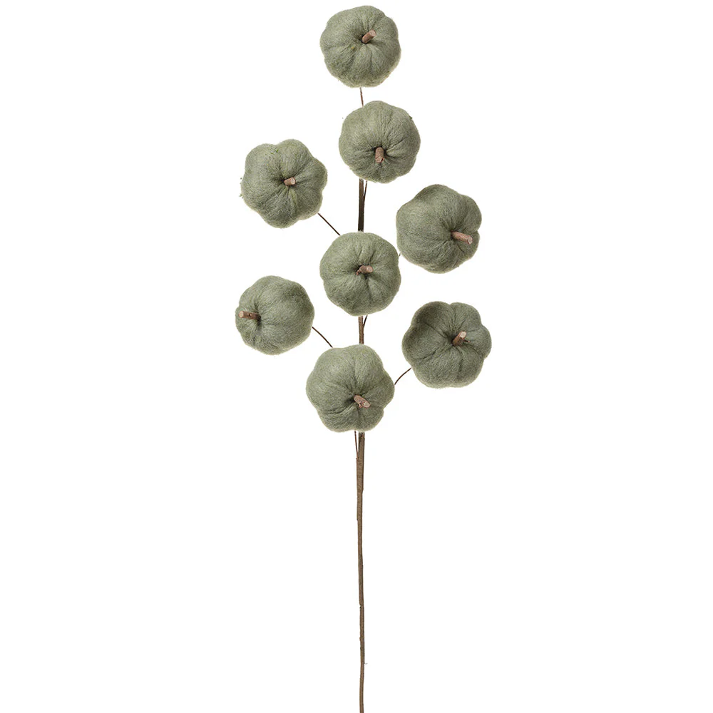 27.5" Artificial Felt Pumpkin Stem -Green (Pack of 6)