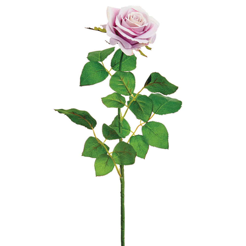 27.5" Silk Confetti Large Rose Flower Spray -Amethyst (Pack of 12)