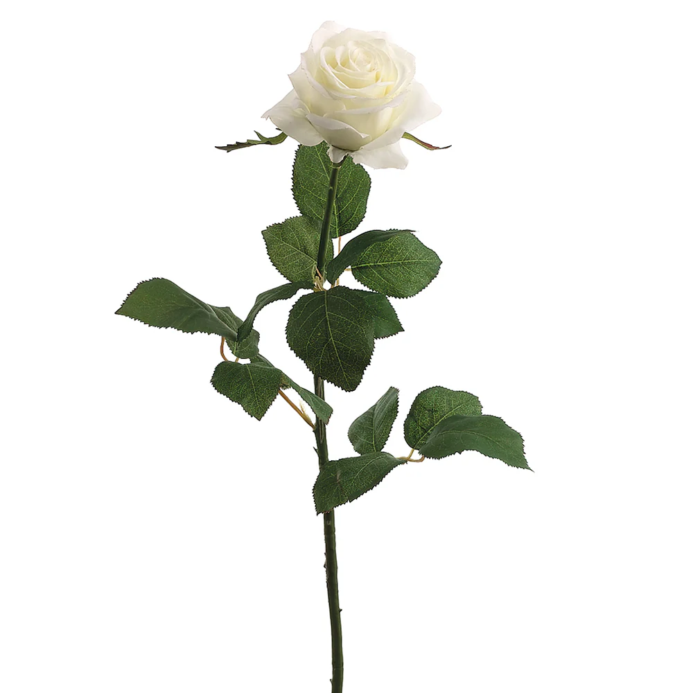 27.5" Silk Confetti Large Rose Flower Spray -Cream (Pack of 12)