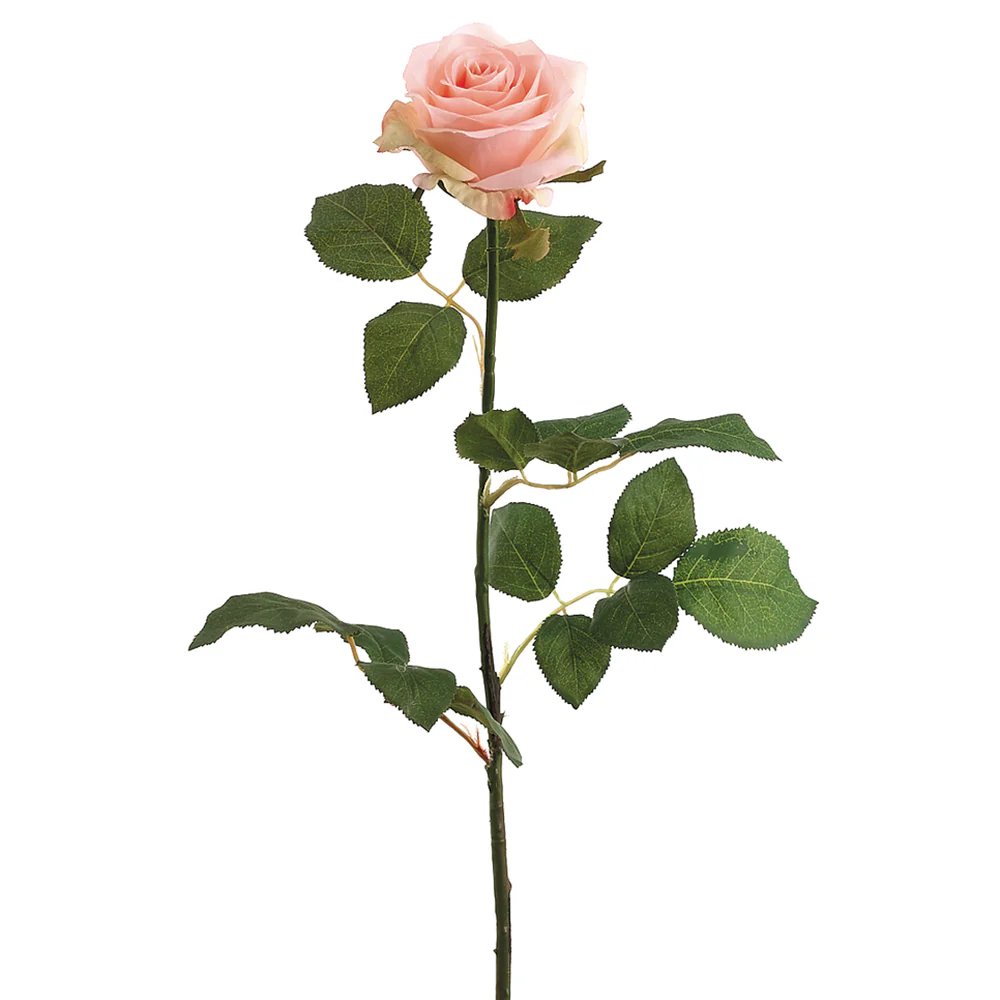 27.5" Silk Confetti Large Rose Flower Spray -Peach/Cream (Pack of 12)