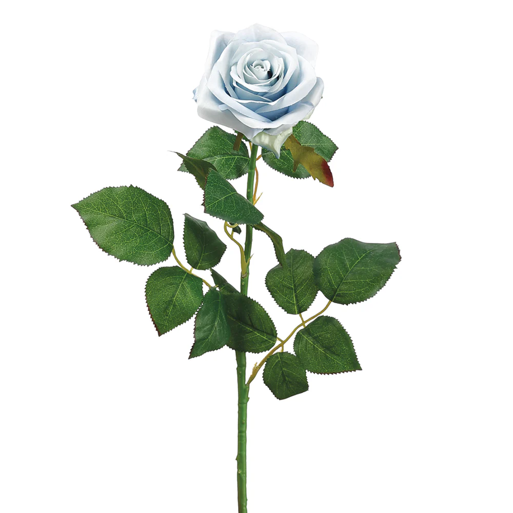 27.5" Silk Confetti Large Rose Flower Spray -Soft Blue (Pack of 12)