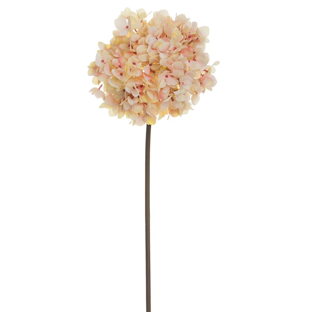 27.5" Silk Hydrangea Flower Stem -Rose/Cream (Pack of 12)