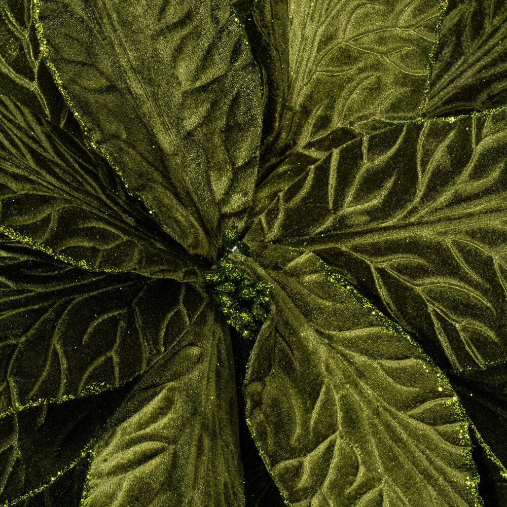 27.5"x24" Artificial Poinsettia Flower Stem -Green (Pack of 6) - Image 2