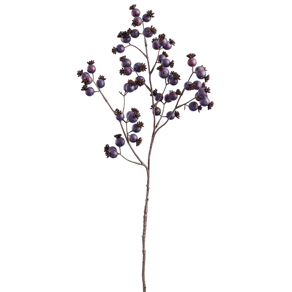 27" Artificial Rosehip Berry Stem -Purple (Pack of 12)