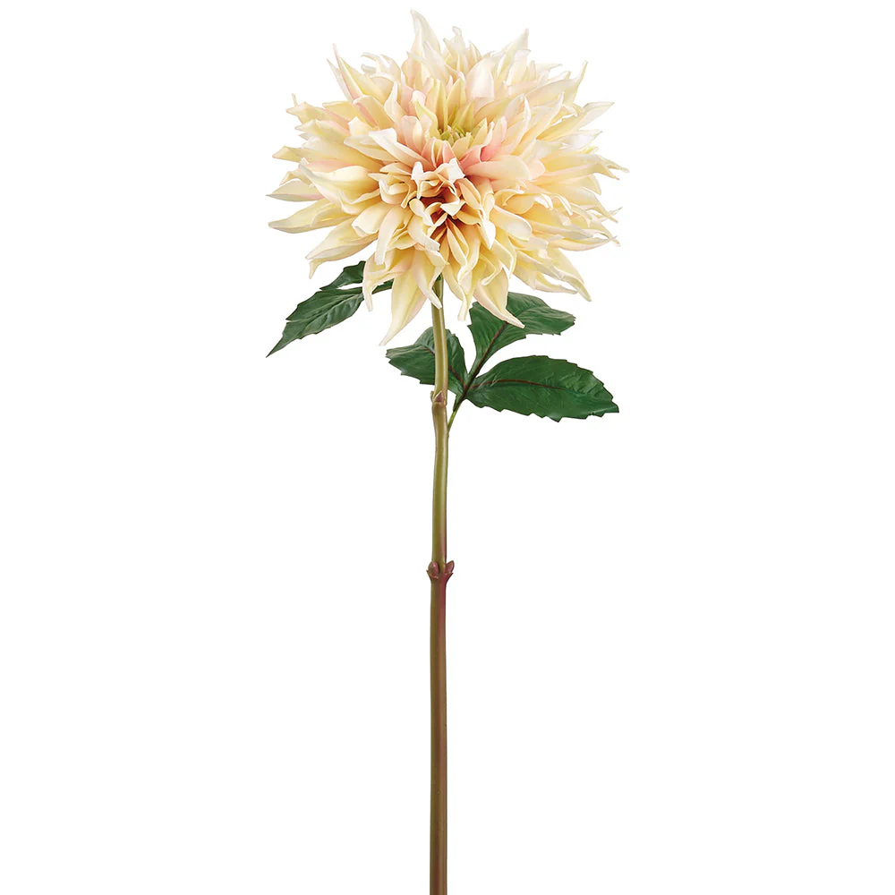 27" Dahlia Faux Flower Stem -Peach (Pack of 12)