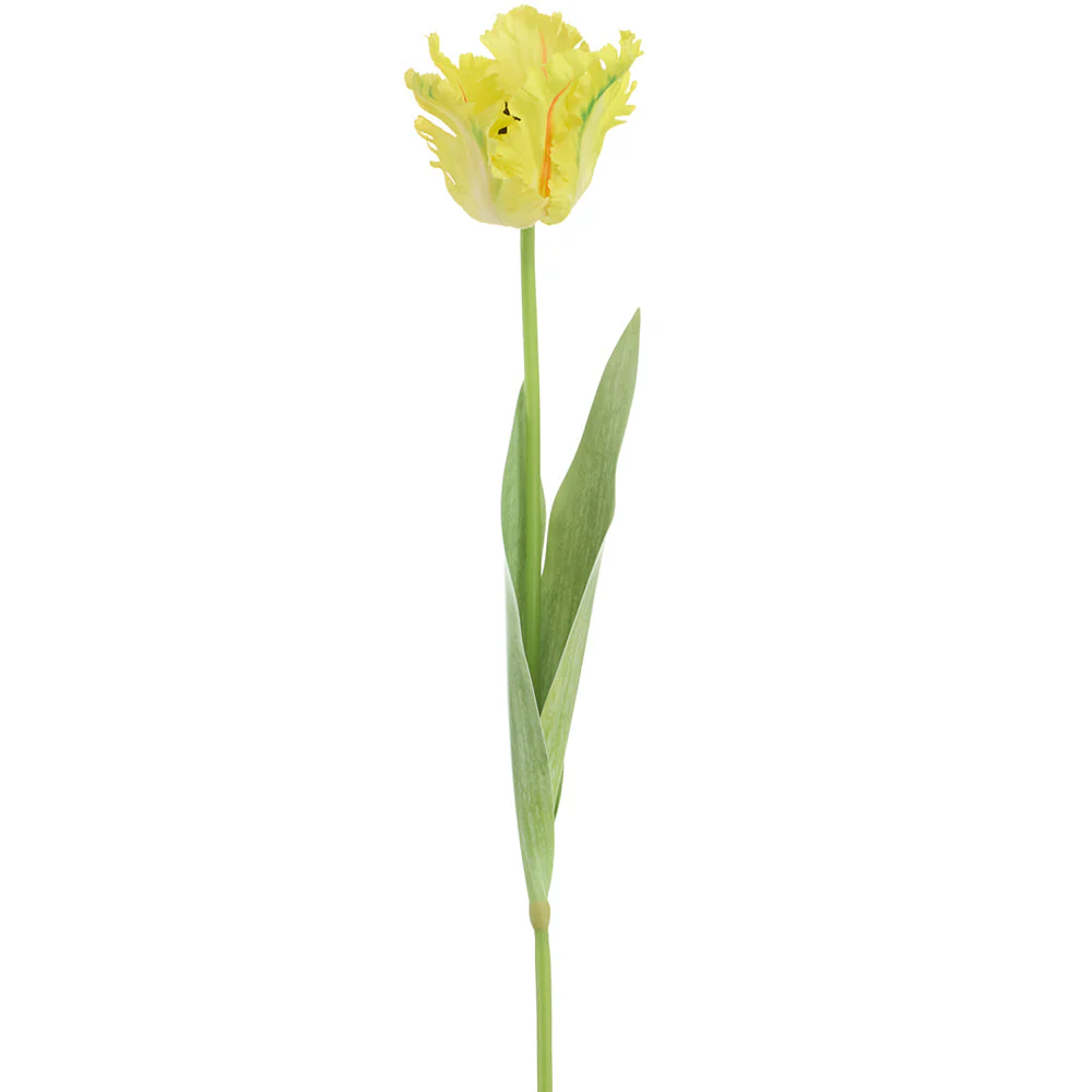 27" Parrot Tulip Silk Flower Stem -Yellow (Pack of 12)