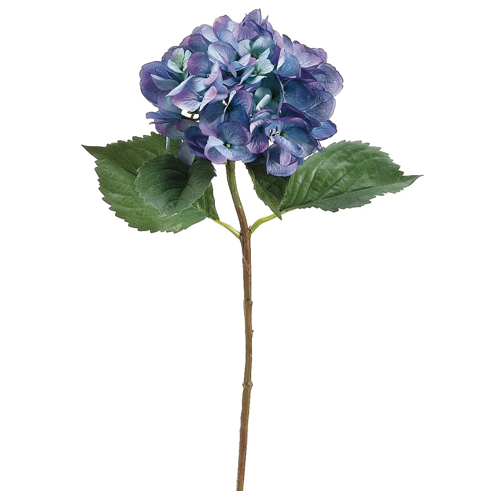 27" Silk Hydrangea Flower Spray -Blue/Helio (Pack of 12)