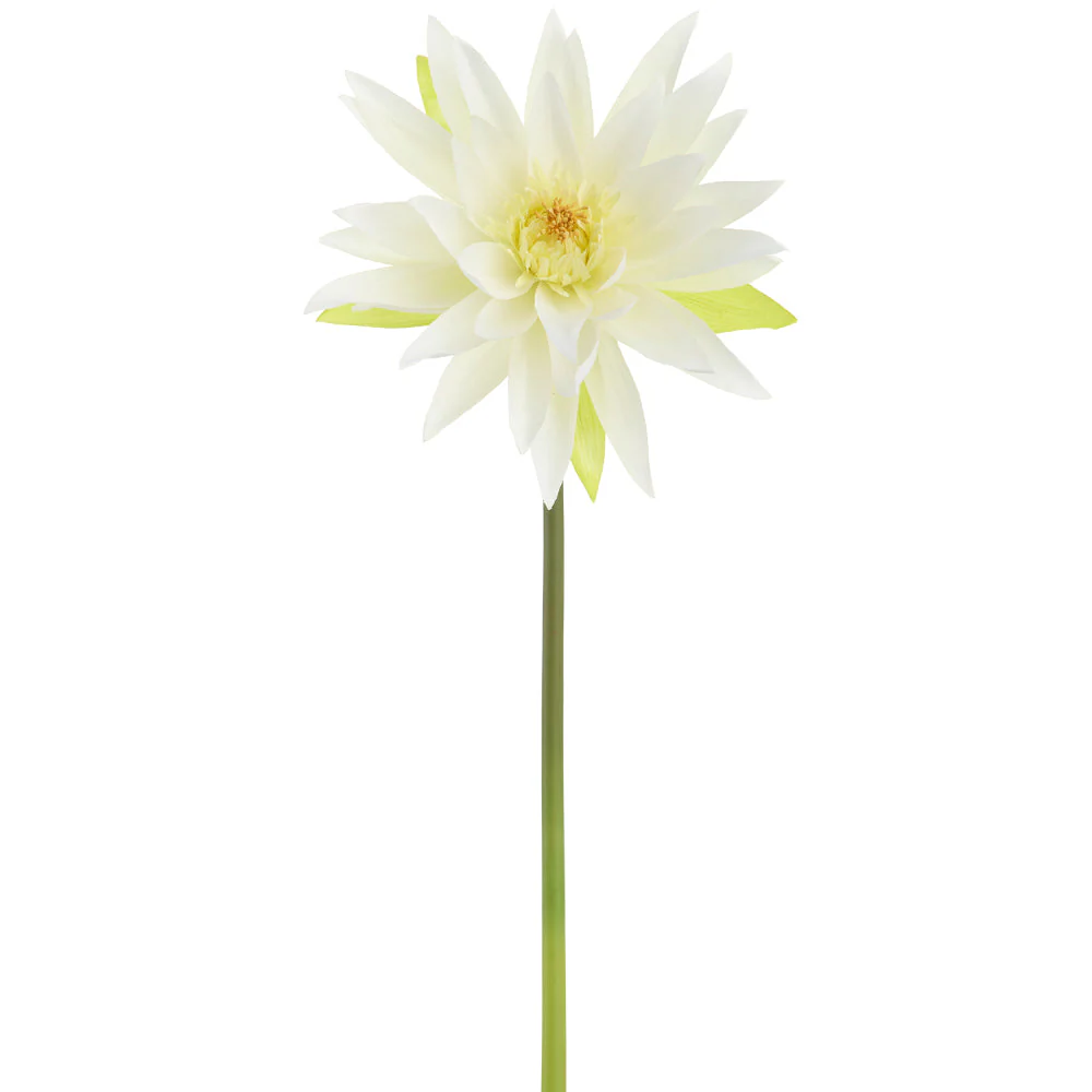 27" Water Lily Silk Flower Stem -White (Pack of 12)