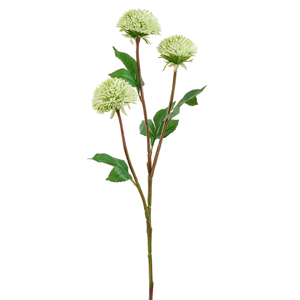 28.5" Dahlia Silk Flower Stem -Cream/Green (Pack of 12)