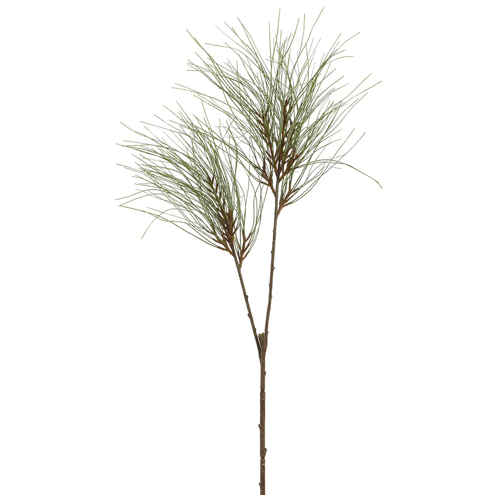 28" Artificial Long Needle Pine Stem -Green (Pack of 24)
