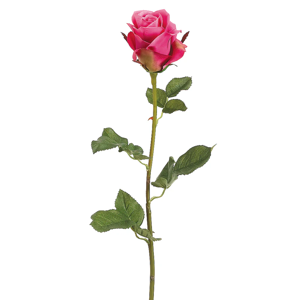 28" Hand-Wrapped Silk French Rose Flower Spray -Pink (Pack of 12)