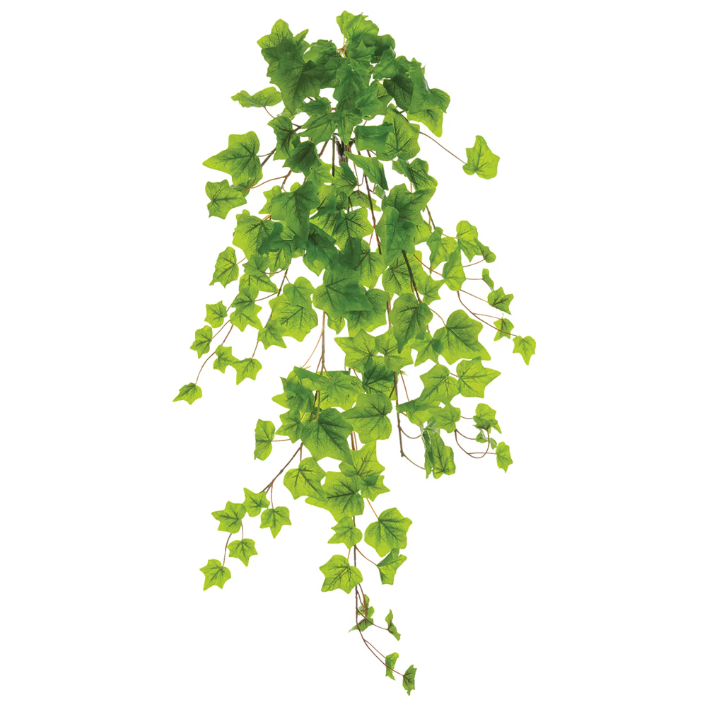 28" One-Piece Construction Ivy Silk Hanging Plant -144 Leaves -Light Green (Pack of 6)