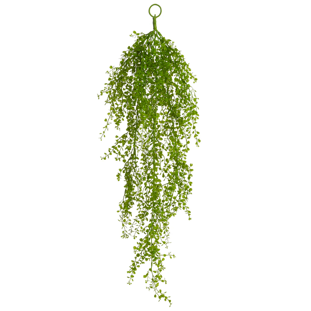 28" PE Soft-Touch Hanging Artificial Baby's Tear Leaf Plant -Green (Pack of 12)