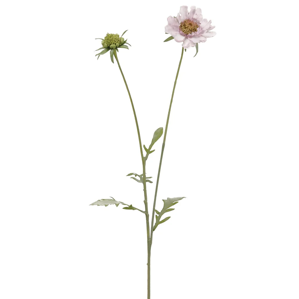 28" Scabiosa Silk Flower Stem -Lavender (Pack of 12)