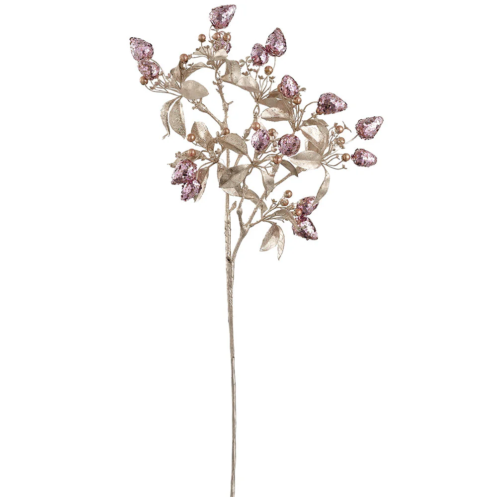 28" Sequin Thistle Artificial Stem -Pink (Pack of 12)