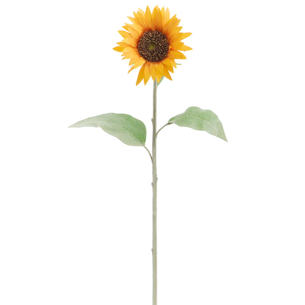 28" Silk Sunflower Flower Stem -Yellow/Gold (Pack of 12)