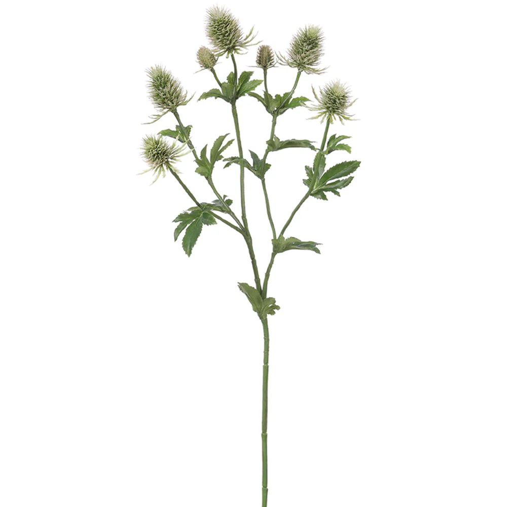28" Thistle Artificial Flower Stem -Green (Pack of 12)