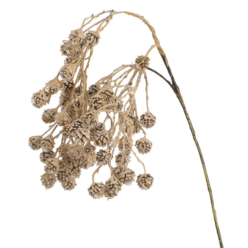 29" Hanging Thistle Artificial Flower Stem -Beige (Pack of 12)