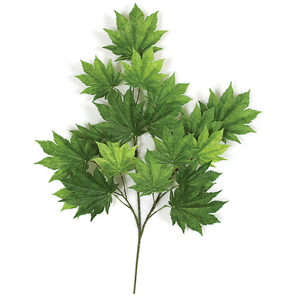 29" IFR Artificial Full Moon Maple Branch Stem -Green (Pack of 12)