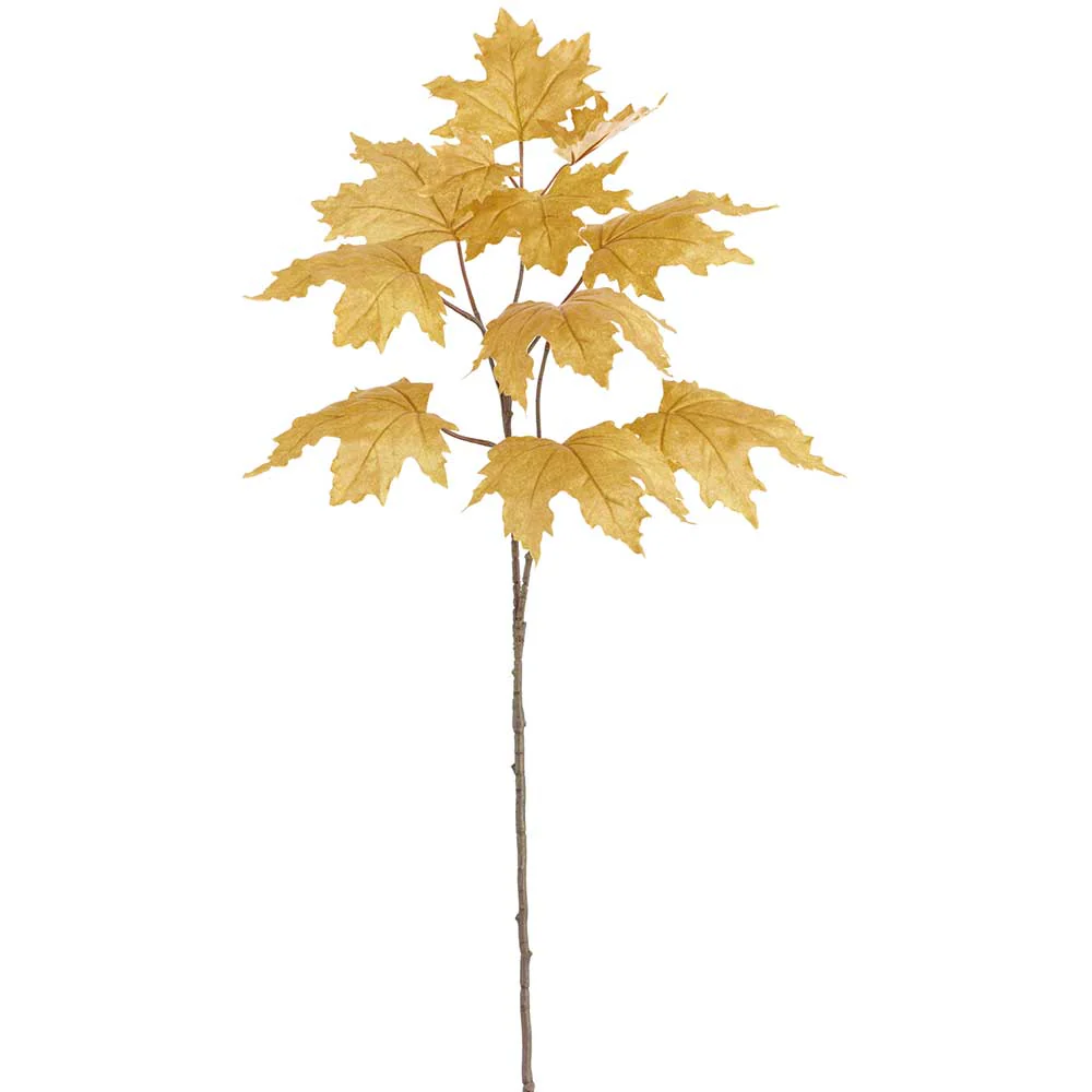29" Maple Leaf Silk Stem -Amber (Pack of 12)