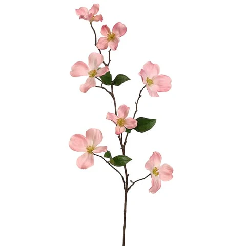 29" Silk Dogwood Flower Spray -Rose/Cream (Pack of 12)