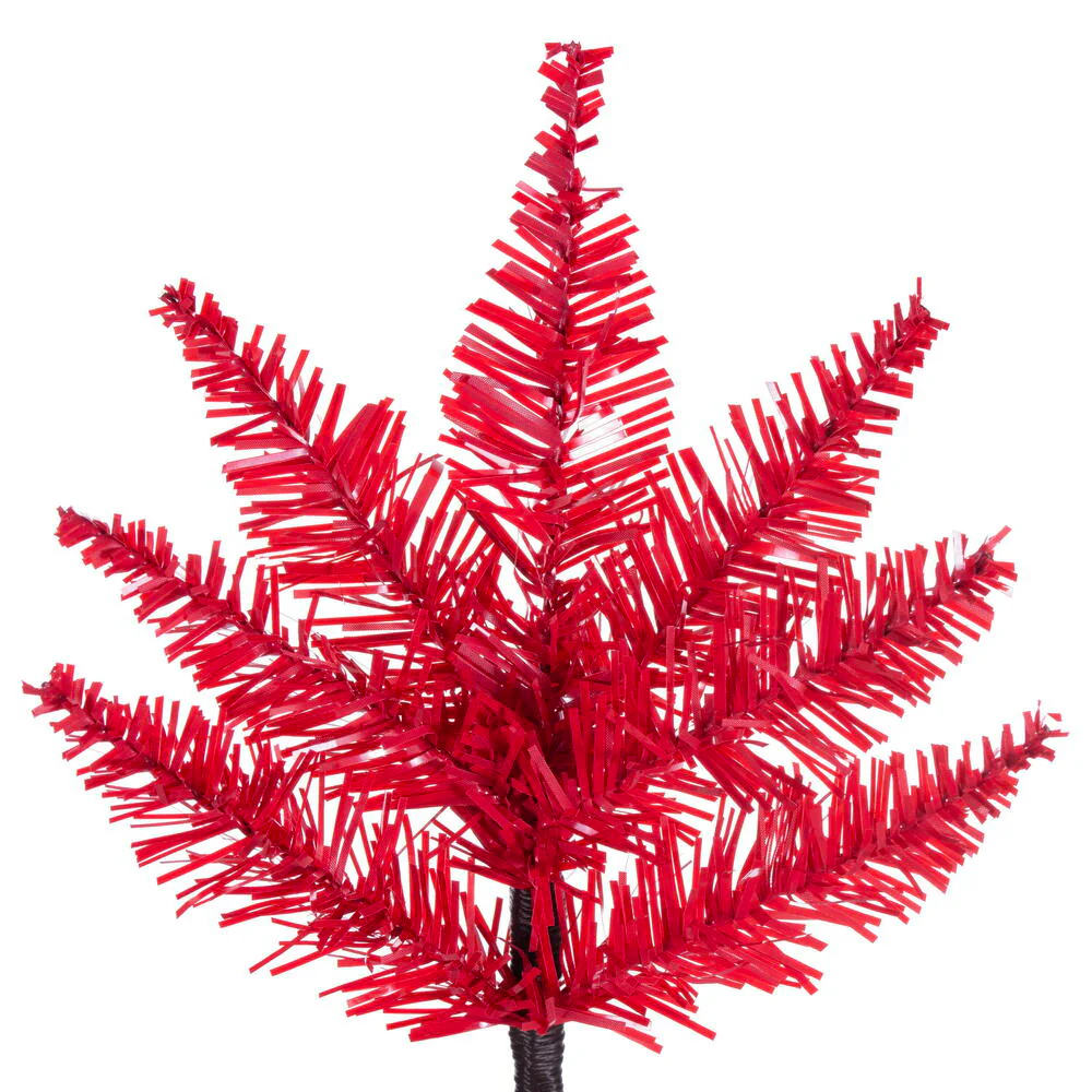 2'Hx20"W Fir Artificial Christmas Tree, Unlit -Red - Image 2