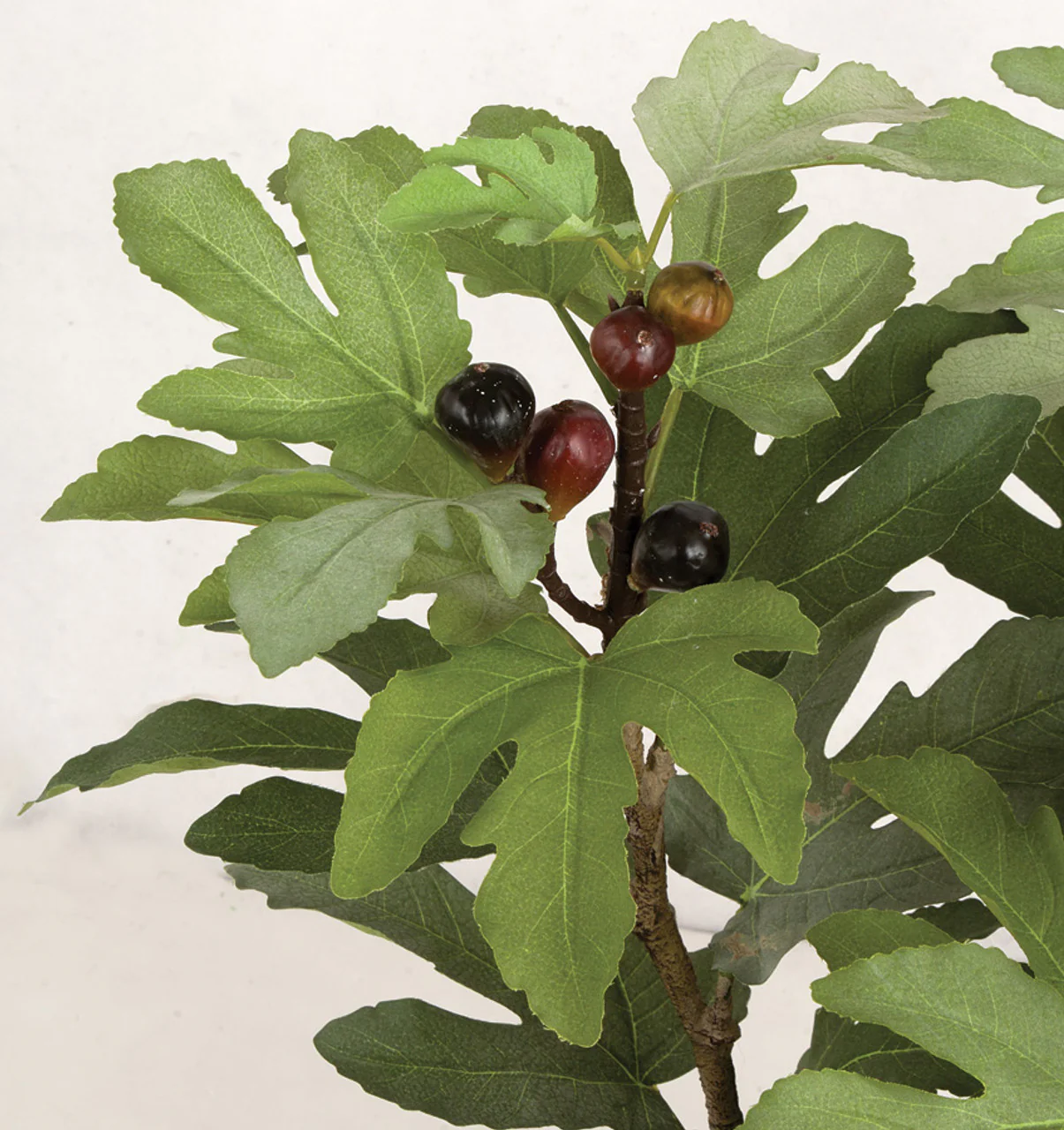 3' Artificial Fig Fruit Tree w/Plastic Pot -Green - Image 2