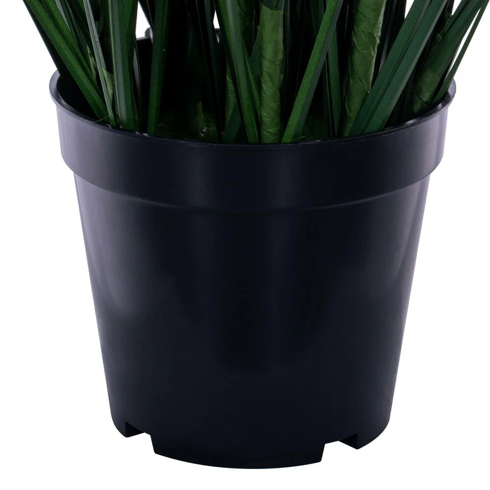 3' Outdoor UV-Resistant Artificial Tufted Hair Grass Plant w/Pot -Green (Pack of 2) - Image 2