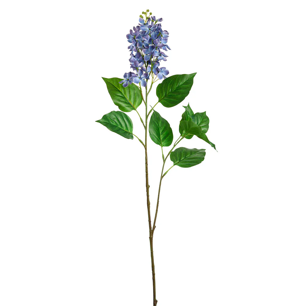 30.3" Lilac Silk Flower Stem -Blue (Pack of 12)