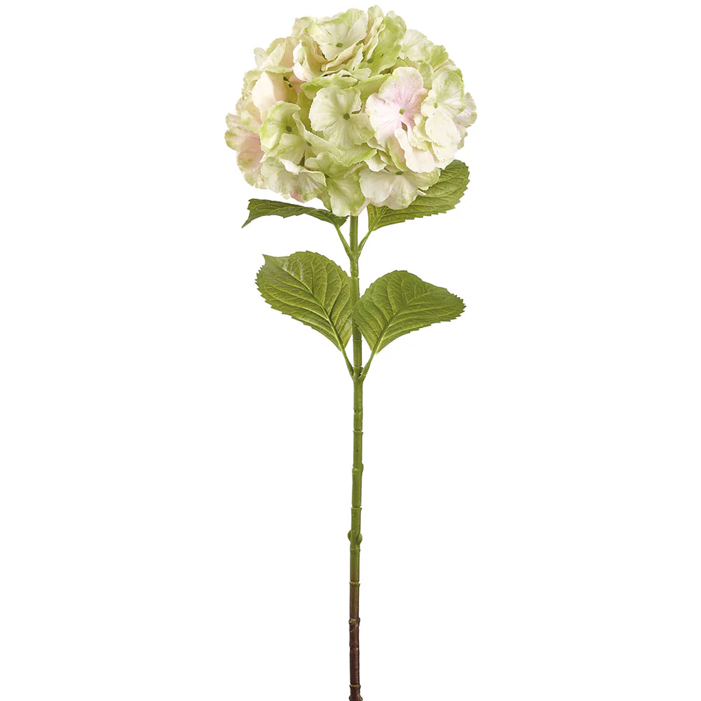 30.5" Real Touch Hydrangea Silk Flower Stem -Blush/Green (Pack of 12)