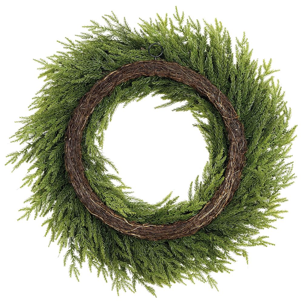 30" Artificial Spruce Wreath -Green (Pack of 2) - Image 2
