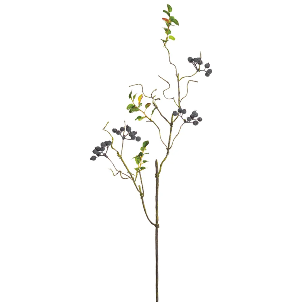 30" Berry Artificial Stem -Blue (Pack of 12)